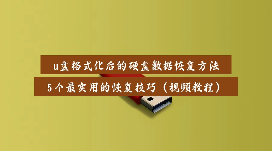 u盘格式化后的硬盘数据恢复方法,5个最实用的恢复技巧(视频教程)